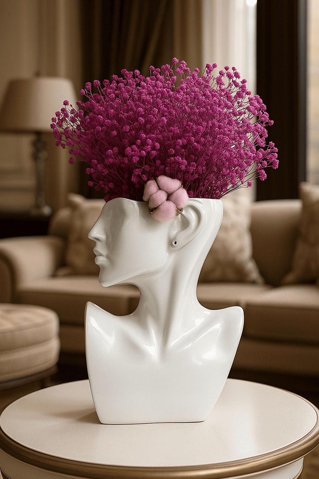 FloraMind Abstract Decor Bust