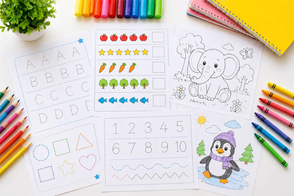 alphabet tracing worksheets for kids