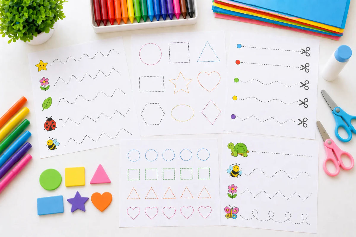 tracing worksheets for preschool children