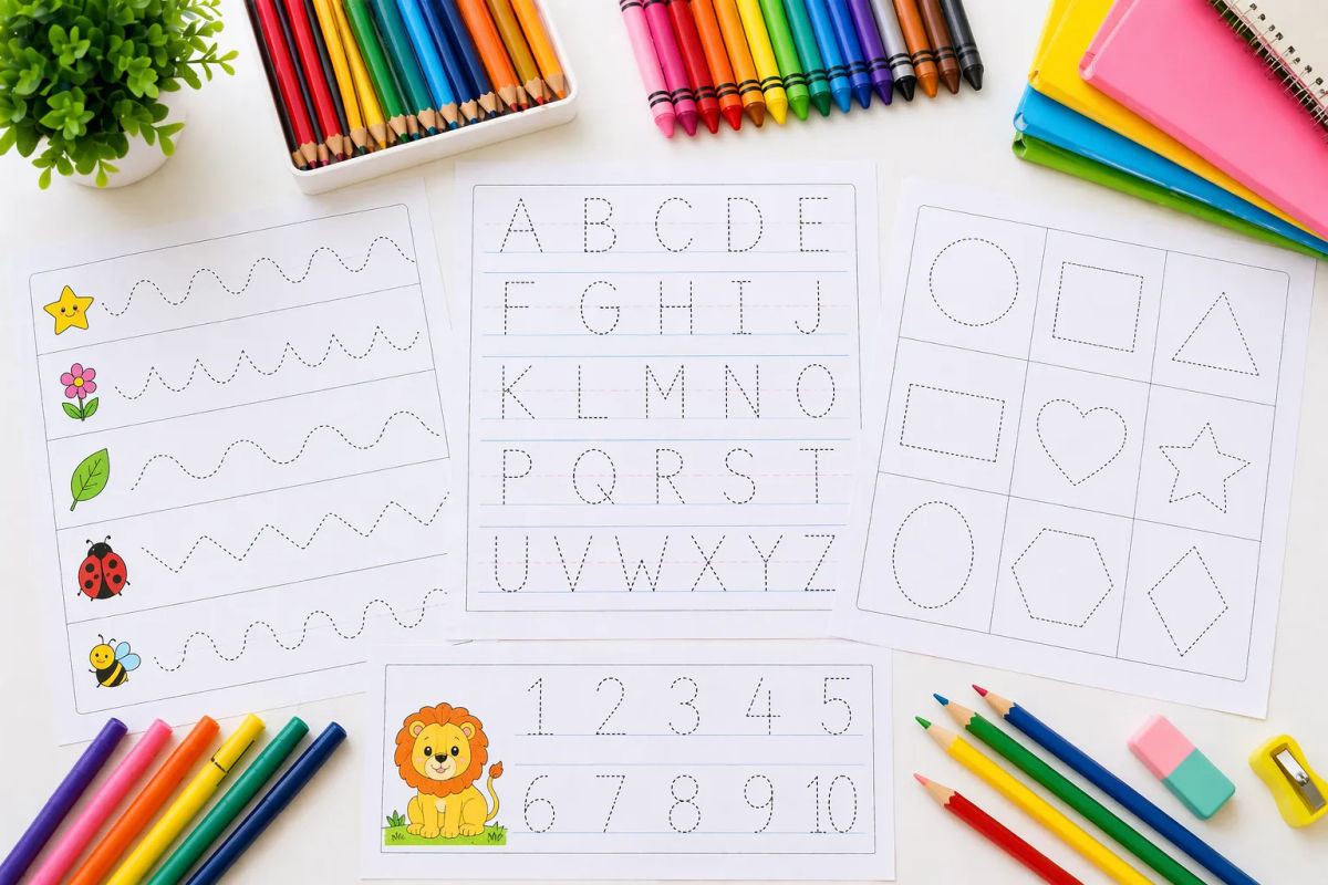 How Tracing Worksheets Improve Fine Motor Skills in Preschool Children
