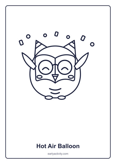 Printable page: Hot Air Balloon