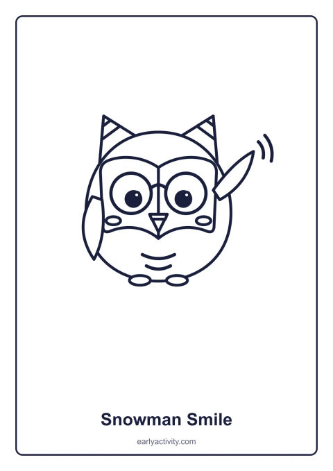 Printable page: Snowman Smile