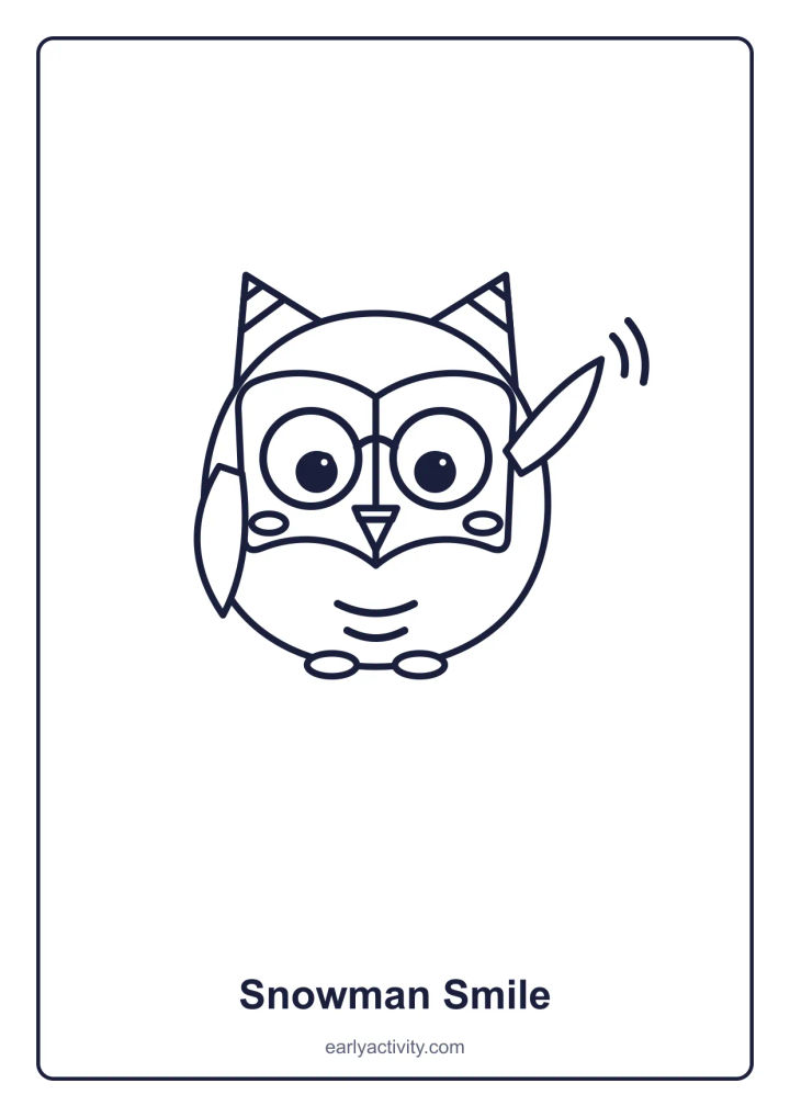 Printable page: Snowman Smile