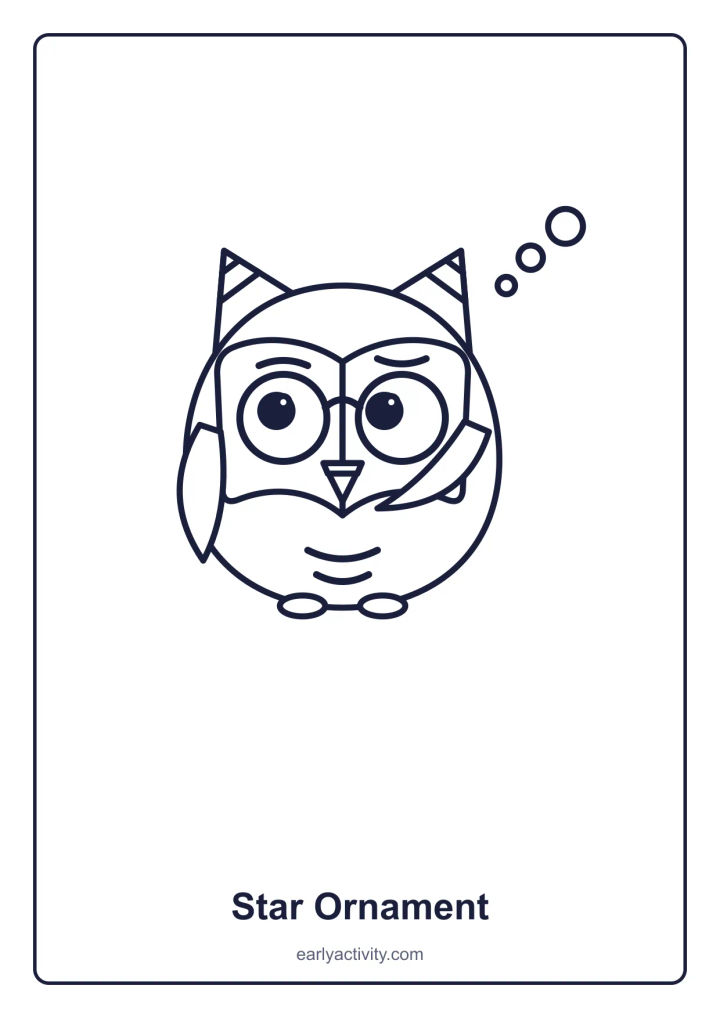 Printable page: Star Ornament