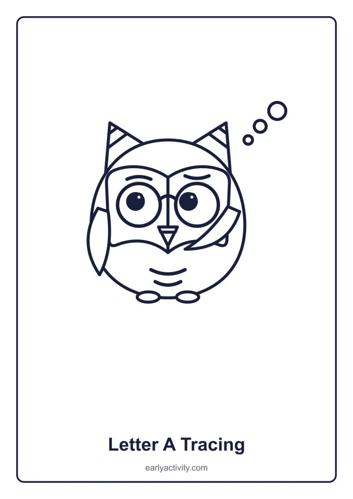 Printable page: Letter A Tracing