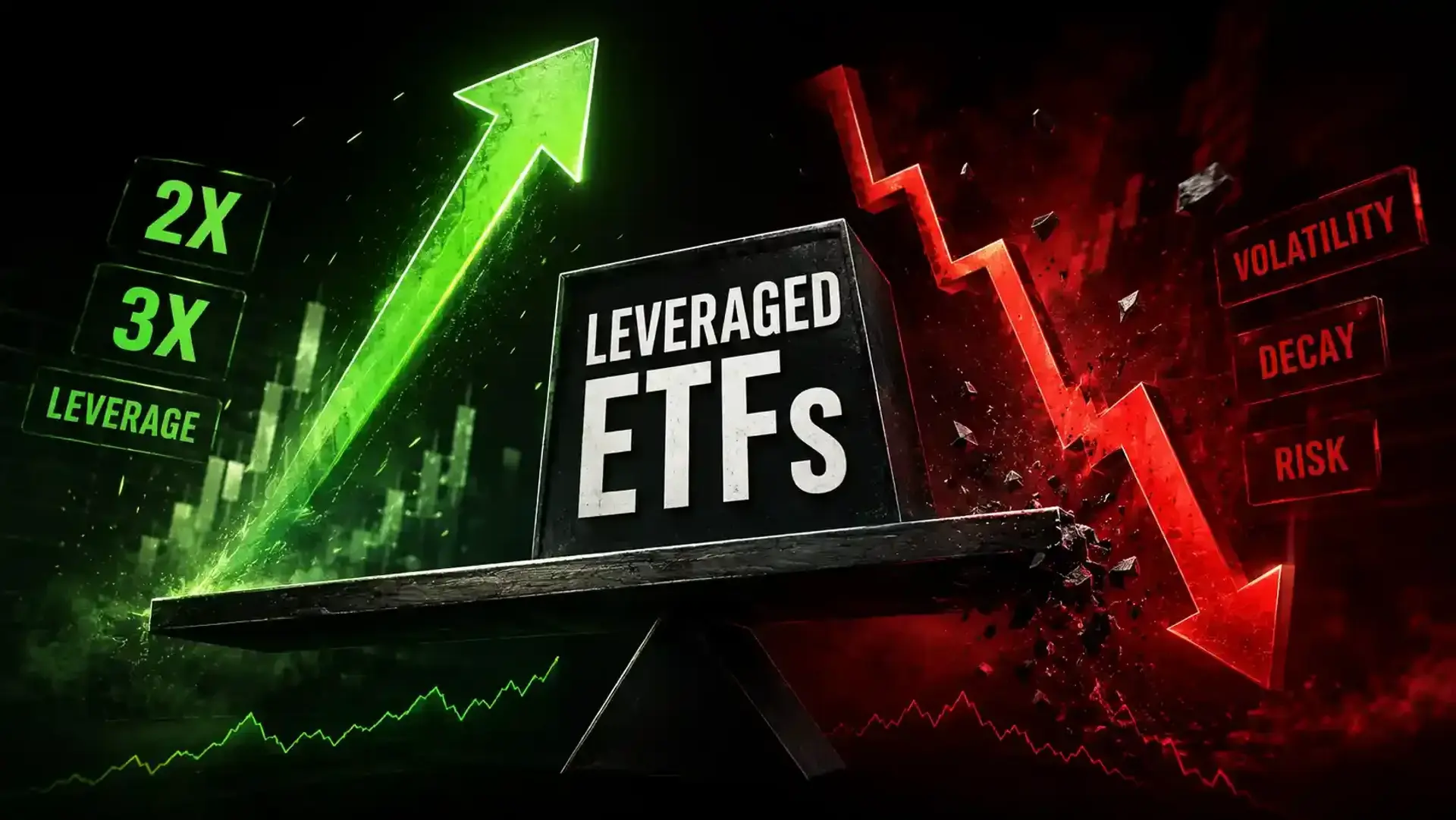 Leveraged ETFs with rising gains and falling risks.