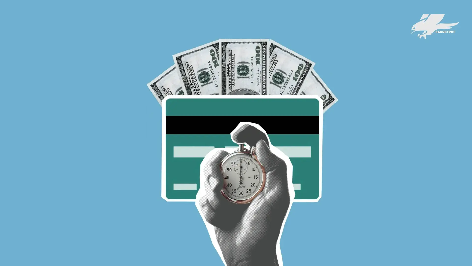 A creative graphic of money and a fist symbolizing wealth building and saving strategies.