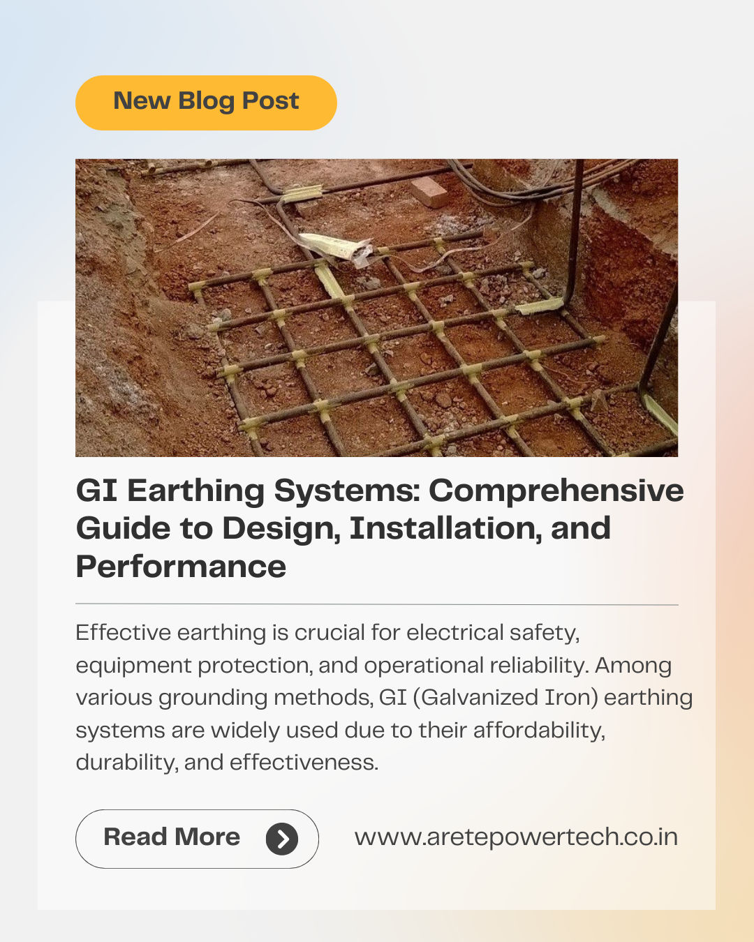 Copper Rods, Electrodes & GI Earthing Solutions