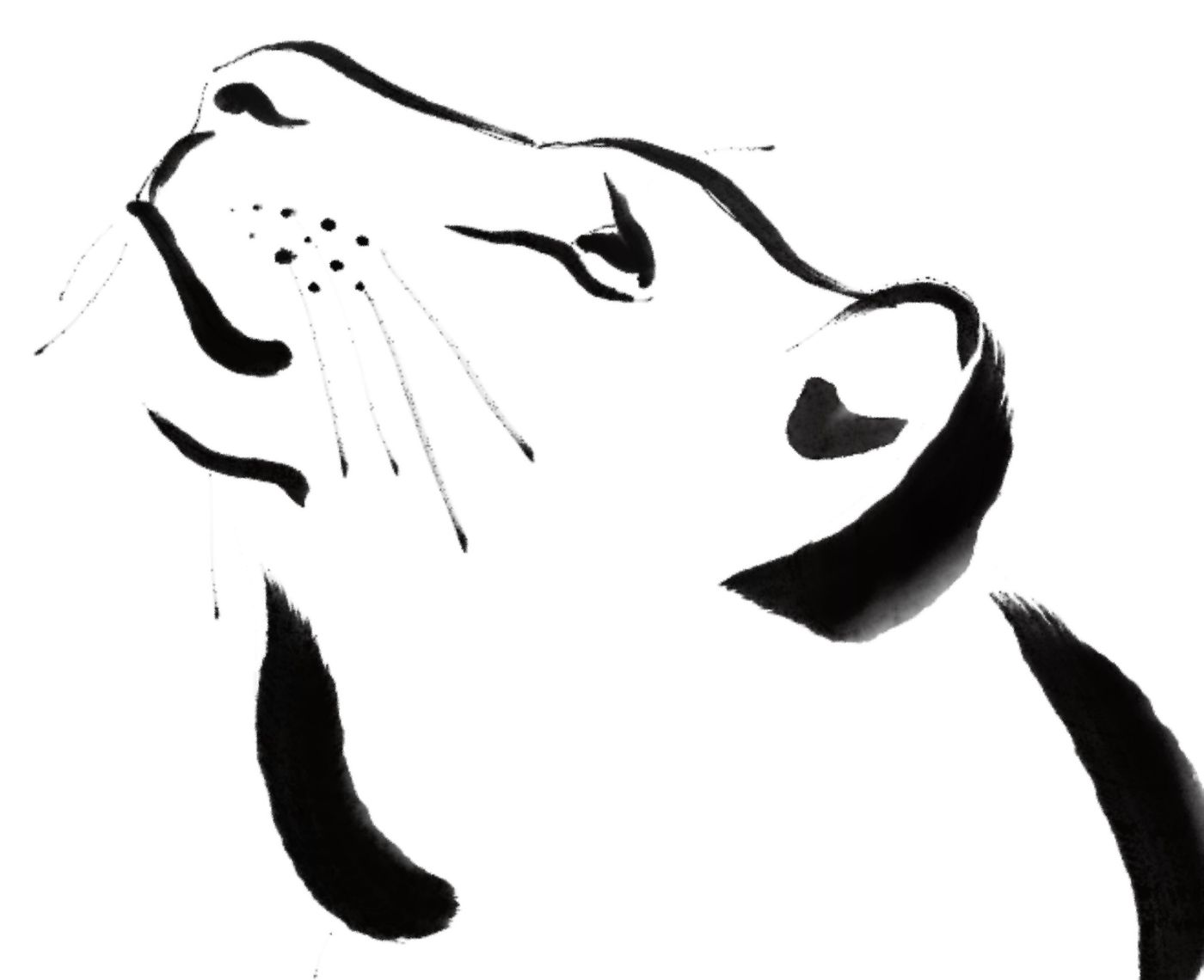 Jaguar brush painting