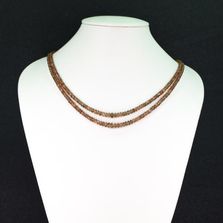 Andalusite Garnet 3.50mm to 5.50mm Rondel Faceted Necklace