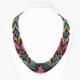 Emerald Ruby Multi Sapphire 3.20mm to 4.80mm Rondelle Faceted Beaded Necklace