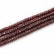 Mozambique Garnet 5mm to 6mm Rondelle Faceted Beaded Necklace