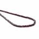 Indian Garnet 5mm Square Smooth Beaded  Necklace with Metal Hook