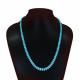 Turquoise (Arizona Natural) 3mm to 9mm Smooth Rondelle Beads Necklace (22 Inch)