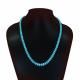 Turquoise (Arizona Natural) 3mm to 9mm Smooth Rondelle Beads Necklace (21 Inch)