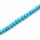 Turquoise (Arizona Natural) 3mm to 9mm Smooth Rondelle Beads Necklace (16 Inch)