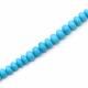 Turquoise (Arizona Natural) 4mm to 9mm Smooth Rondelle Beads Necklace (15 Inch)