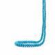 Turquoise (Arizona Natural) 3mm to 9mm Smooth Rondelle Beads Necklace (16 Inch)