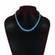 Turquoise (Arizona Natural) 3mm to 9mm Smooth Rondelle Beads Necklace (16 Inch)