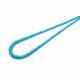 Turquoise (Arizona Natural) 3mm to 9mm Smooth Rondelle Beads Necklace (16 Inch)