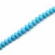 Turquoise (Arizona Natural) 3mm to 9mm Smooth Rondelle Beads Necklace (17 Inch)