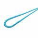 Turquoise (Arizona Natural) 3mm to 9mm Smooth Rondelle Beads Necklace (17 Inch)