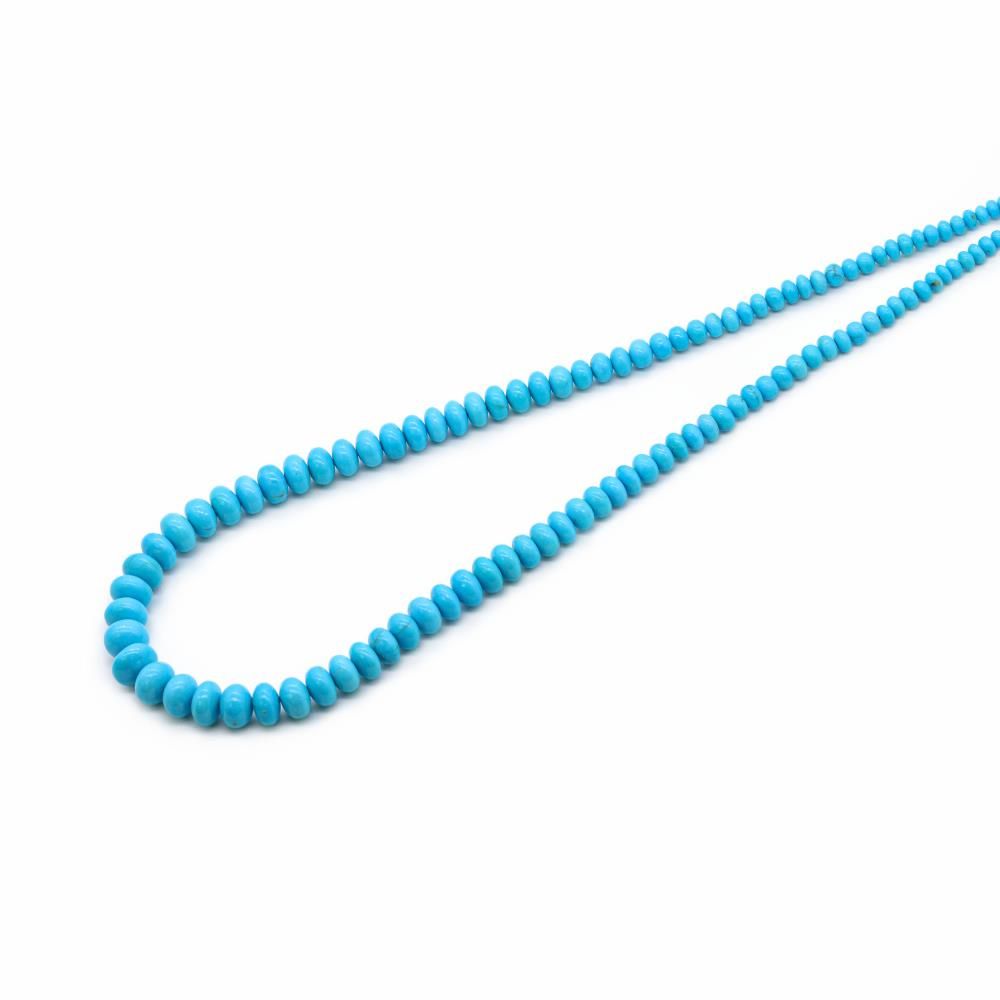 Bright blue satin Chinese knot necklace 17 inch set with earrings