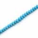 Turquoise (Arizona Natural) 3mm to 9mm Smooth Rondelle Beads Necklace (21 Inch)