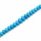 Turquoise (Arizona Natural) 3mm to 9mm Smooth Rondelle Beads Necklace (16 Inch)