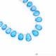 Swiss Blue Topaz 9x7mm to 13x9mm Pears Faceted Beads (8 Inch)