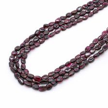 Indian Garnet 6x5mm to 8x6mm Oval Smooth Beads (14 Inch)
