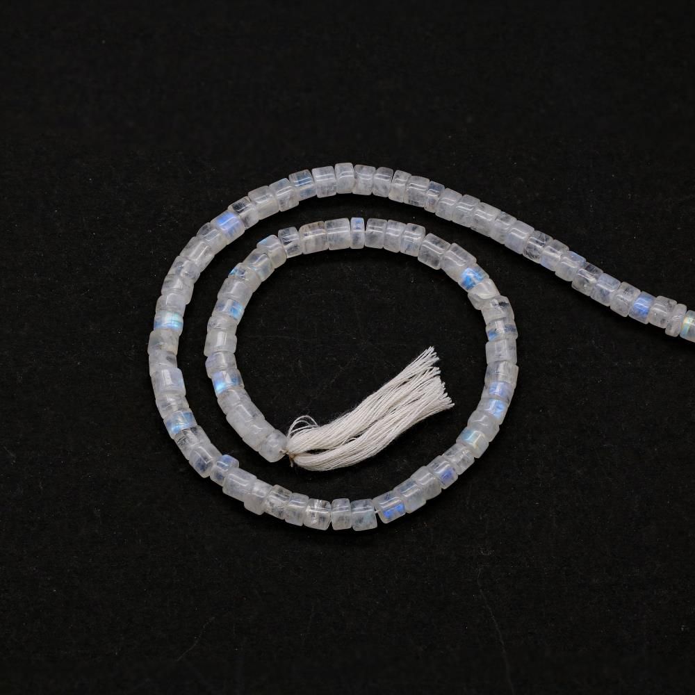 June Birthstone Rainbow Moonstone Tyre Shape Smooth Beads