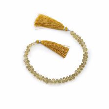 Beer Quartz 5x3.50mm to 7x5mm Drops Faceted Beads (8 inch)