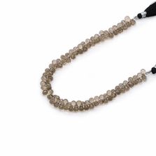 Smoky Quartz 5x3mm to 6.50x4.50mm Drops Faceted Beads (8 inch)