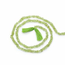 Peridot 3mm to 3.50mm Rondelle Faceted Beads (14 Inch)