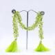 Peridot 6x4mm to 7x5mm Drops Faceted Beads (10 Inch)