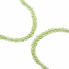 Peridot 4.50mm to 6mm Heart Shape Faceted Beads (12 Inch)