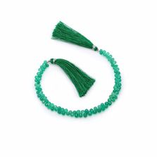 Green Onyx 4x3mm to 6x4.50mm Drops Faceted Beads (7 inch)