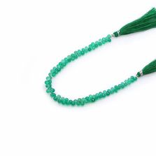 Green Onyx 4x3mm to 6x4.50mm Drops Faceted Beads (7 inch)