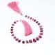 Rubellite Tourmaline 7x5mm to 11x8mm Pears Faceted Beads (10 Inch)