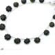 Green Tourmaline Mix Size Carved Flower Beads (8 Inch)