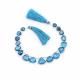 London Blue Topaz 9mm to 14mm Heart Shape Faceted Beads (8 Inch)