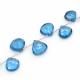 London Blue Topaz 9mm to 14mm Heart Shape Faceted Beads (8 Inch)