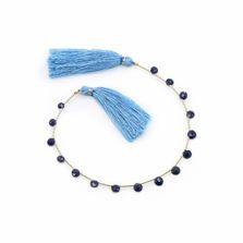 Iolite 4.50mm to 6.50mm Coin Shape Faceted Beads (9 Inch)