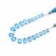 Swiss Blue Topaz 9x7mm to 13x10mm Pears Faceted Beads (8 Inch)