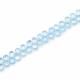 Sky Blue Topaz 6x4mm Pears Faceted Beads (8 Inch)
