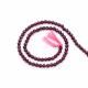 Indian Garnet 3.50mm Round Faceted Beads (13 Inch)