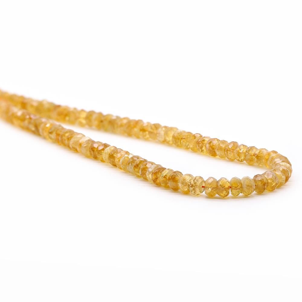 Citrine Faceted Half-Moon Beads 8 inch 15 pieces