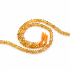 Citrine 7.50mm to 8.50mm Rondelle Faceted Beads (14 Inch)