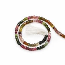 Multi Tourmaline 4.50mm to 5mm Rondelle Faceted Beads (14 Inch)